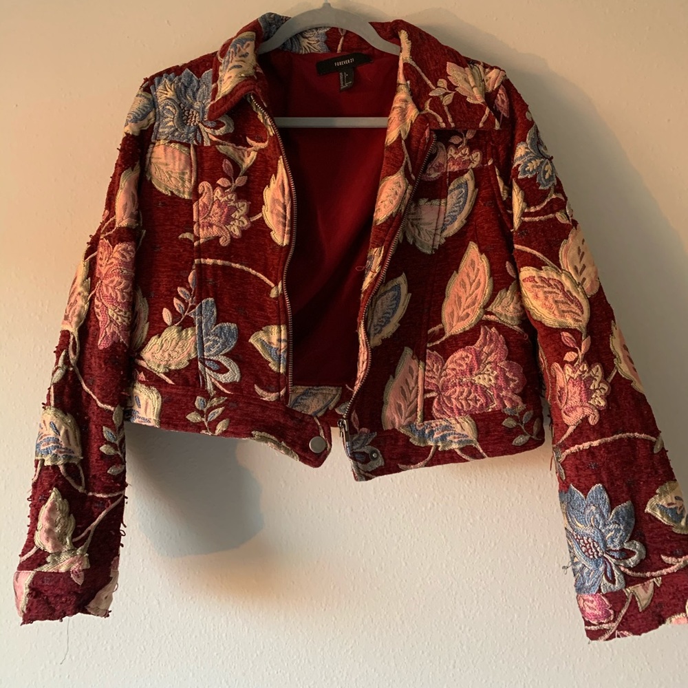 Forever 21 Women’s Embroidered Jacket - Size M
